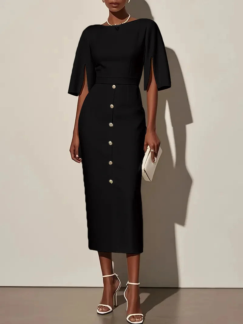 Elise Semi-Formal Cocktail Midi Dress