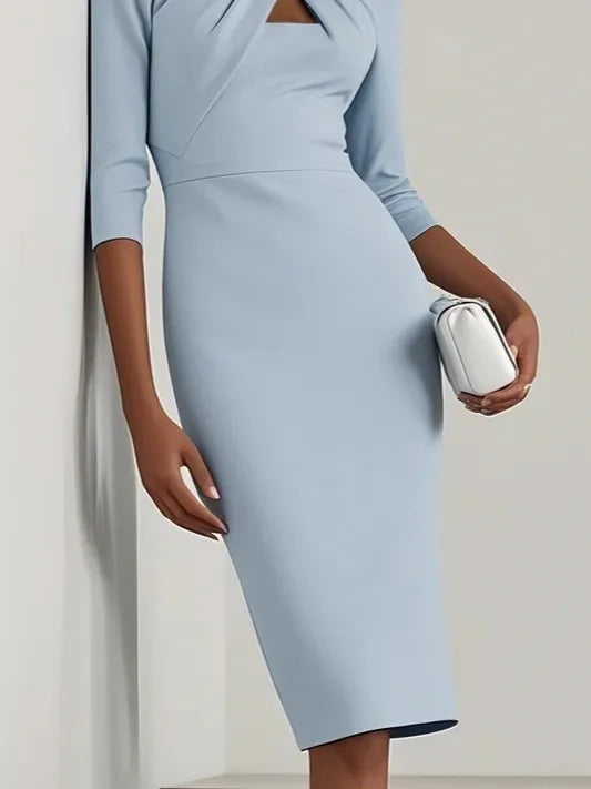 Mira Wrap Waist Midi Dress