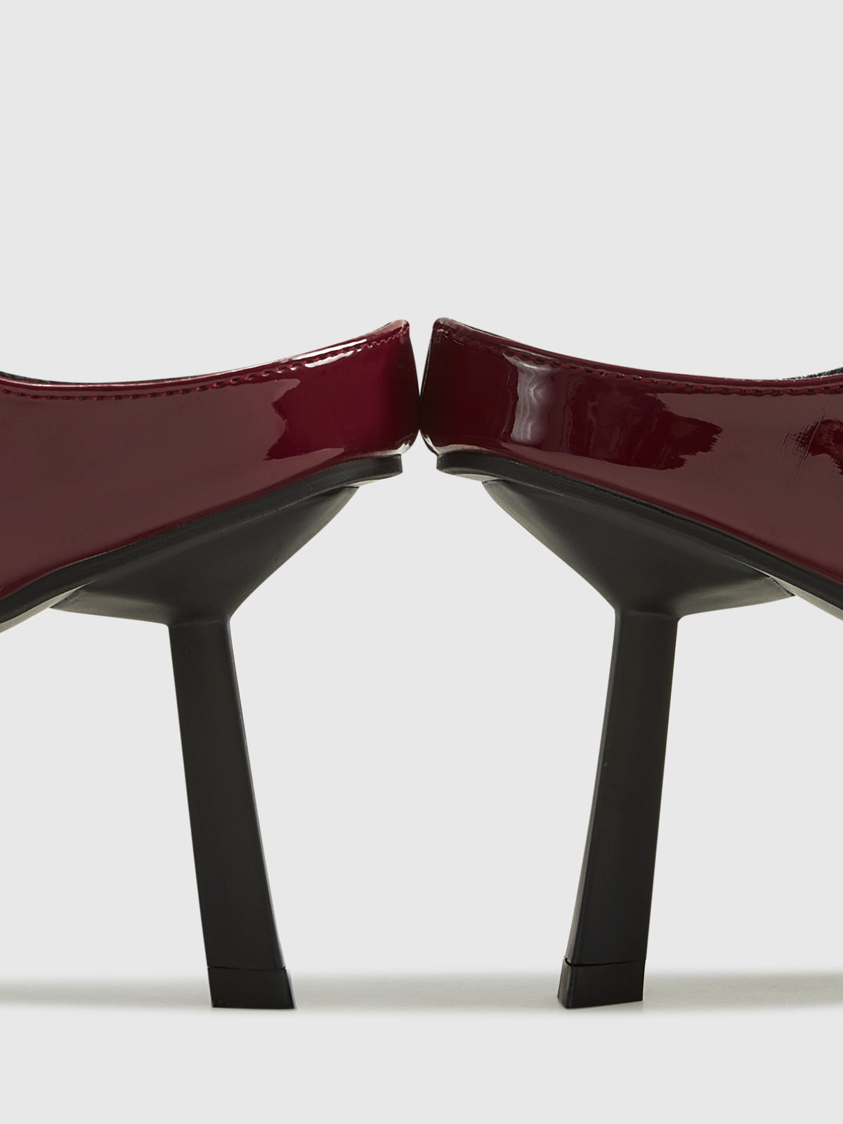 Valeria Patent Leather Ankle Strap Slingback Mules