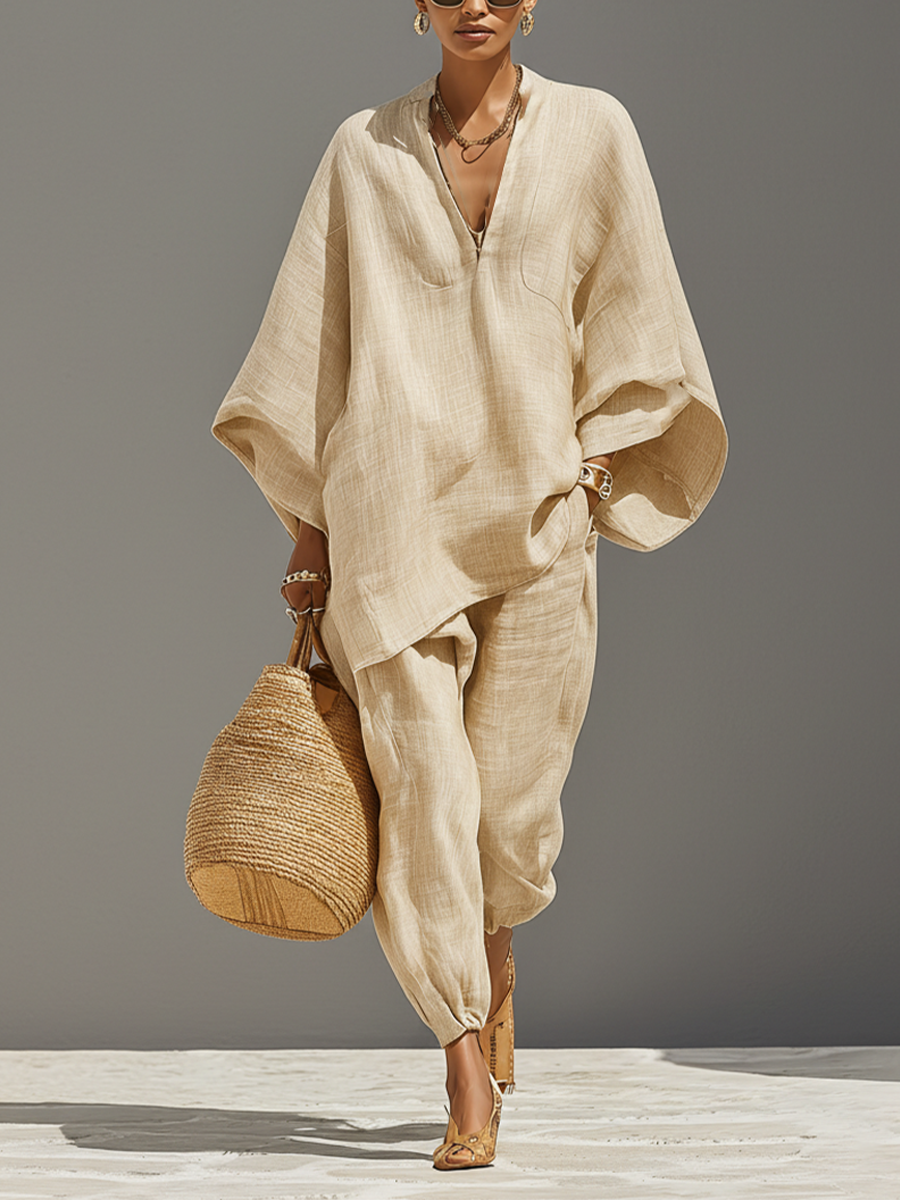 Isla Textured Asymmetric Matching Set