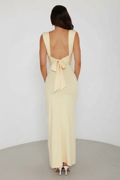 Serena Satin Side-Slit Maxi Dress