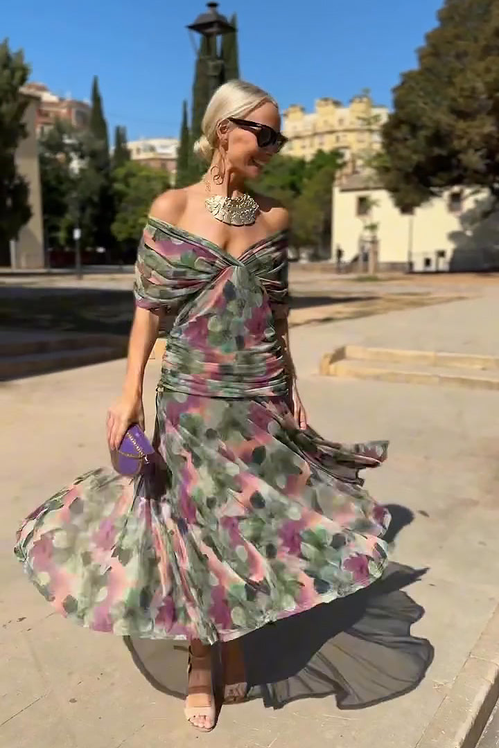 Sienna Watercolor Floral Maxi Dress