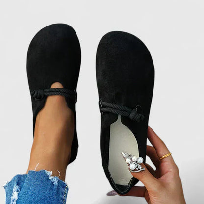 Amara Suede Tie Flat Loafers
