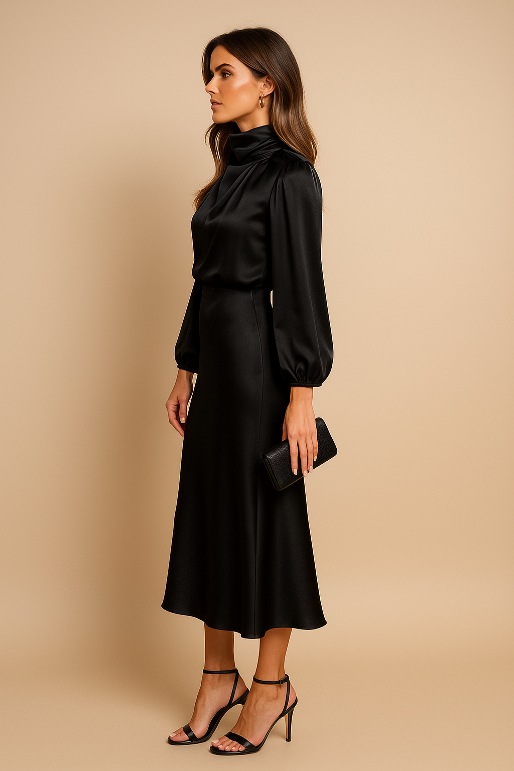 Camille High-Waist Midi Dress