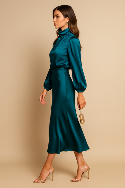 Camille High-Waist Midi Dress