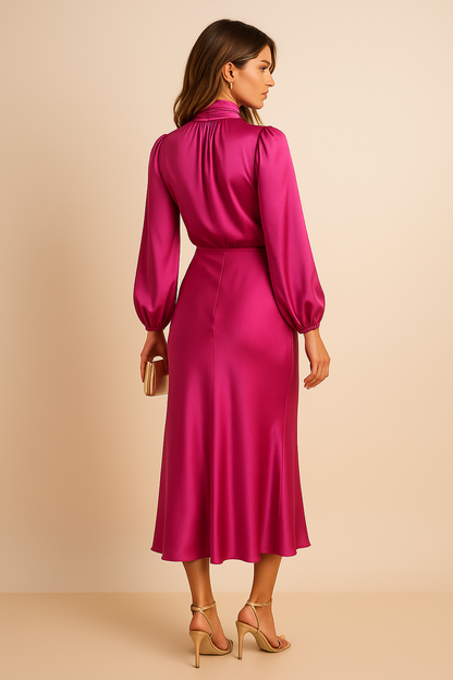 Camille High-Waist Midi Dress
