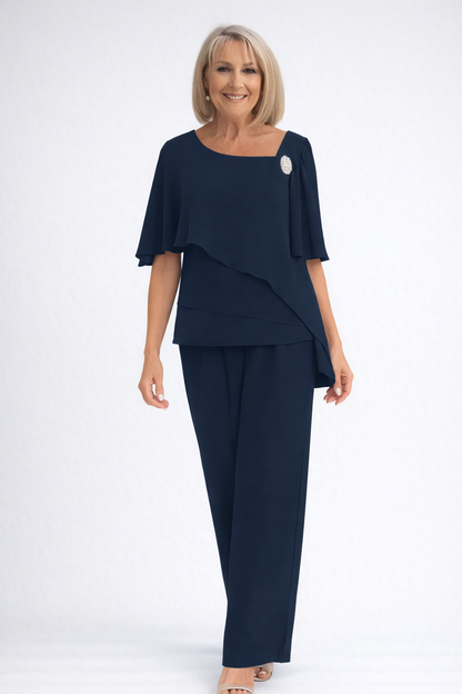 Serena Formal Chiffon Trouser Set