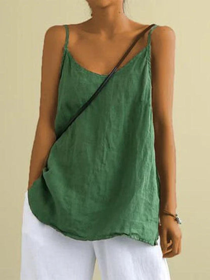 Nadia Linen Spaghetti Strap Cami Top