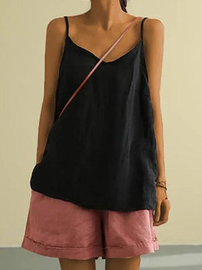 Nadia Linen Spaghetti Strap Cami Top