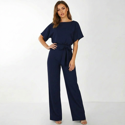 Elise Belted Palazzo Jumpsuit