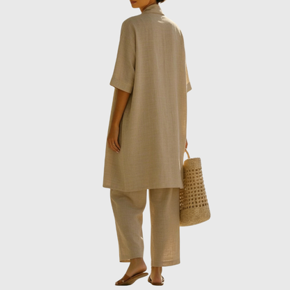 Evelina Linen-Cotton Three-Piece Set