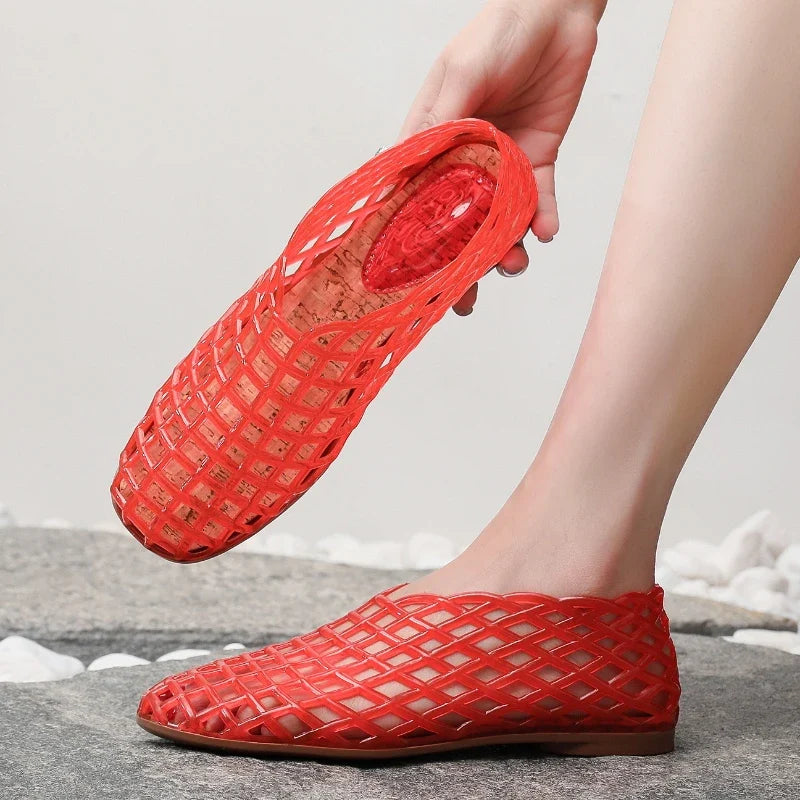Maya | Women's Summer Cut-out Flat Jelly Sandals