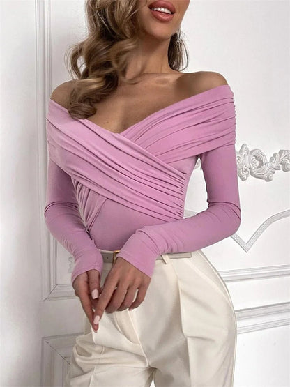 Amara Ruched Off-Shoulder Bodysuit