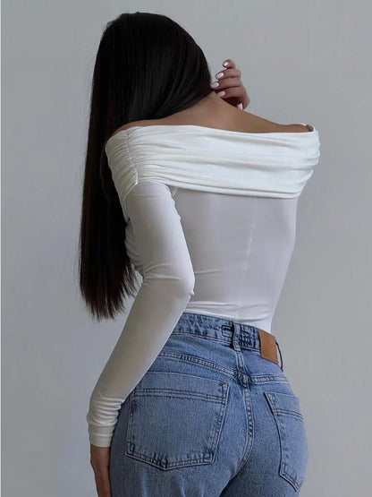 Amara Ruched Off-Shoulder Bodysuit