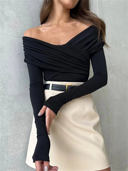 Amara Ruched Off-Shoulder Bodysuit