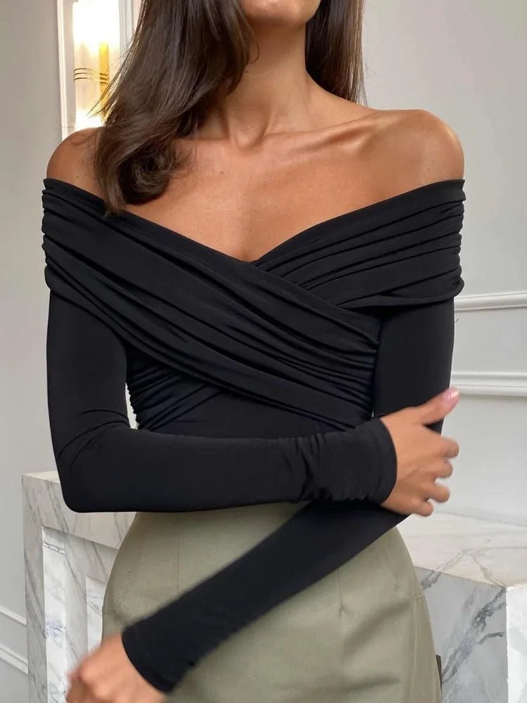 Amara Ruched Off-Shoulder Bodysuit