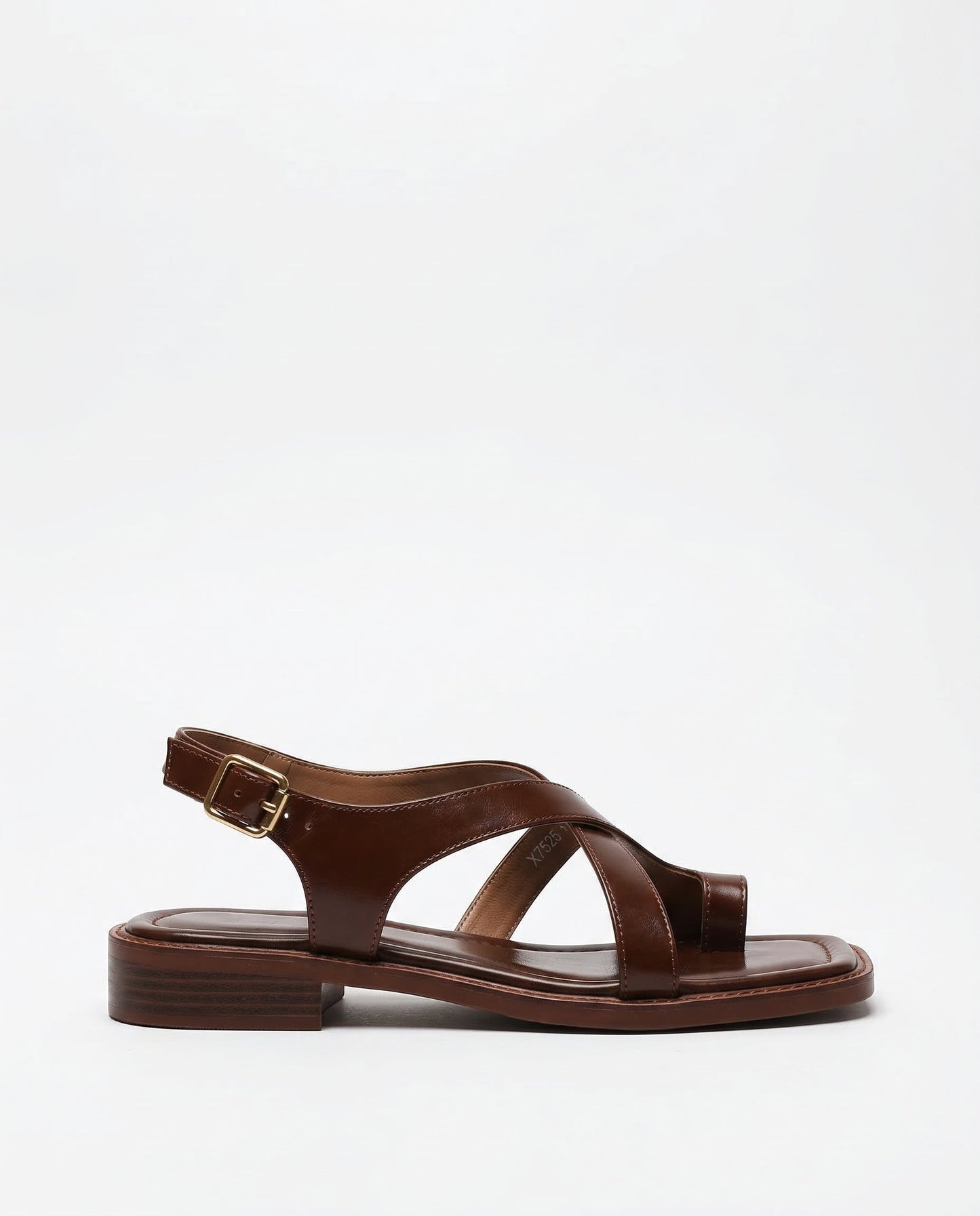 Elara Leather Toe Loop Slingback Sandals