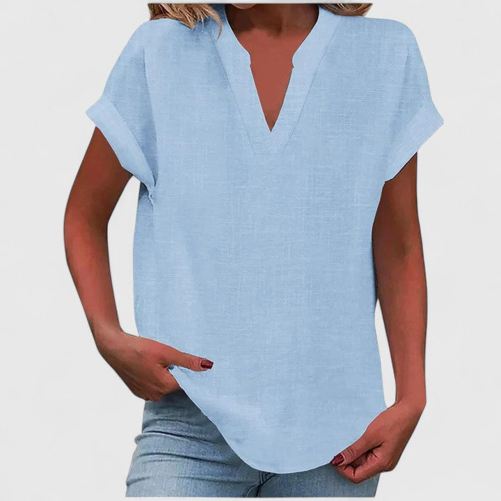 Elise Comfortable V-Neck Blouse