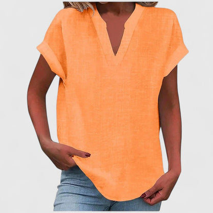 Elise Comfortable V-Neck Blouse