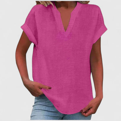 Elise Comfortable V-Neck Blouse