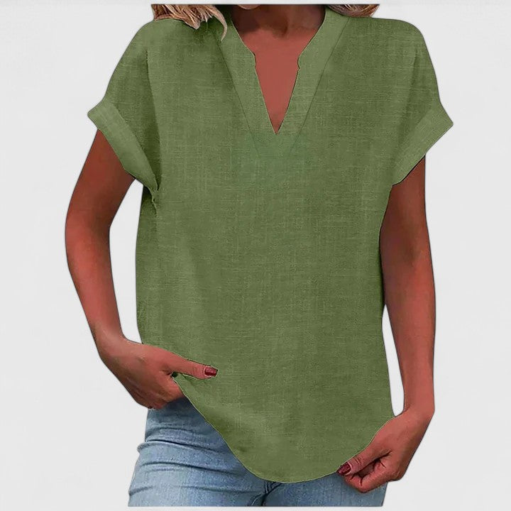 Elise Comfortable V-Neck Blouse