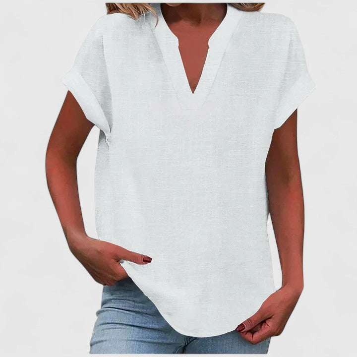 Elise Comfortable V-Neck Blouse