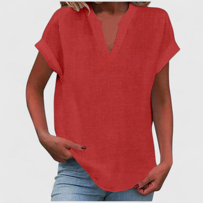 Elise Comfortable V-Neck Blouse