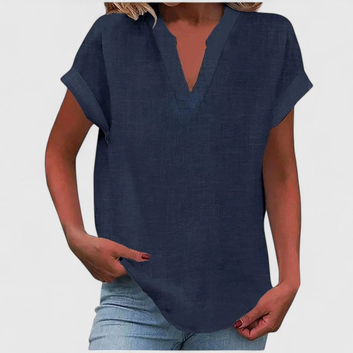 Elise Comfortable V-Neck Blouse