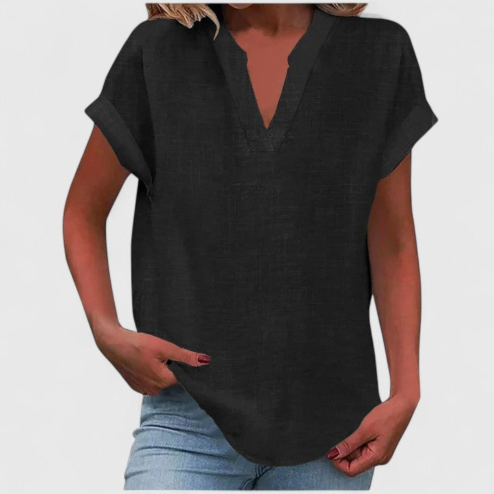 Elise Comfortable V-Neck Blouse