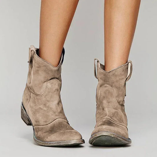 Dahlia Vintage Western Ankle Boots