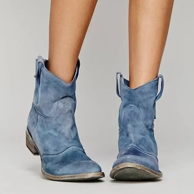 Dahlia Vintage Western Ankle Boots
