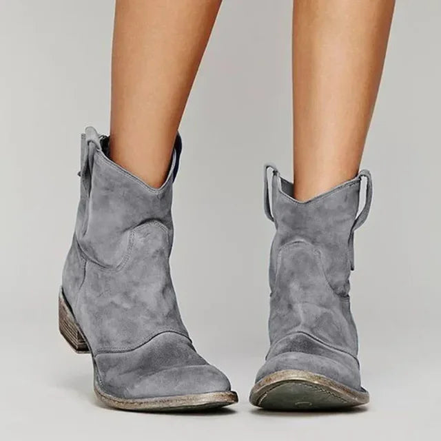 Dahlia Vintage Western Ankle Boots