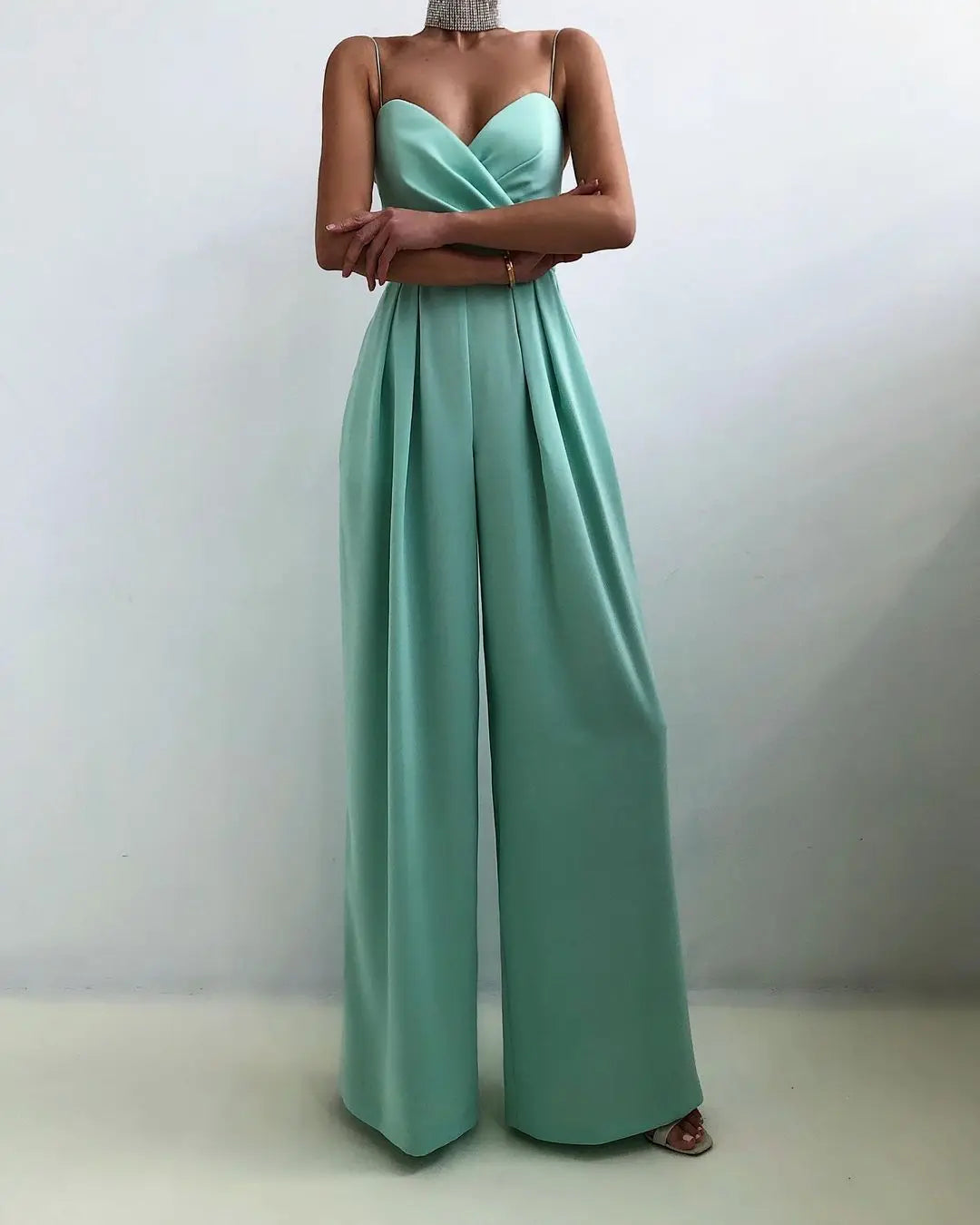 Paloma Sleeveless Wide-Leg Jumpsuit