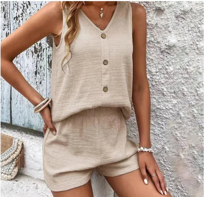 Alina V-Neck Two-Piece Set