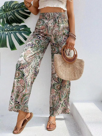Maeve Vintage Printed Wide-Leg Pants