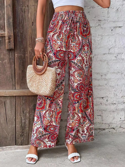 Maeve Vintage Printed Wide-Leg Pants
