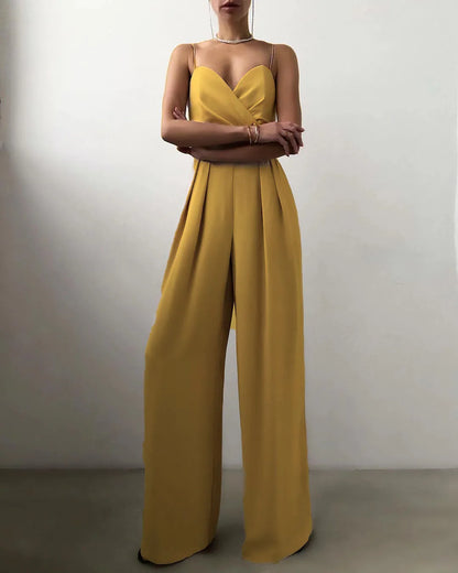 Paloma Sleeveless Wide-Leg Jumpsuit