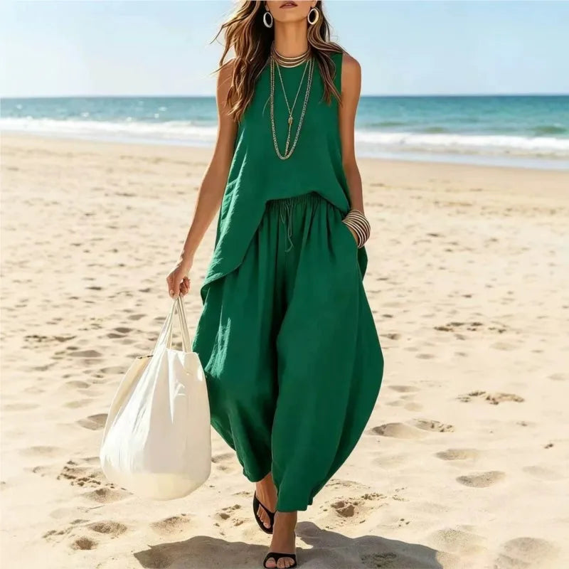 Arielle Lantern Sleeve Two-Piece Matching Set