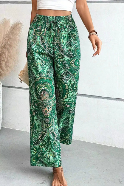 Maeve Vintage Printed Wide-Leg Pants