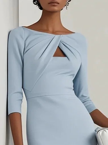 Mira Wrap Waist Midi Dress