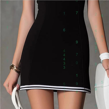 Amara V-Neck Cotton Mini Dress