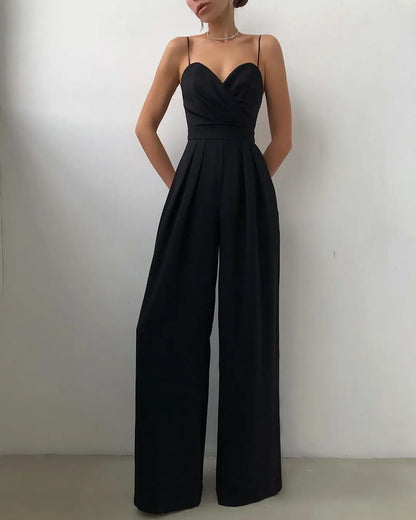 Paloma Sleeveless Wide-Leg Jumpsuit