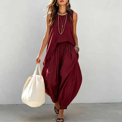 Arielle Lantern Sleeve Two-Piece Matching Set