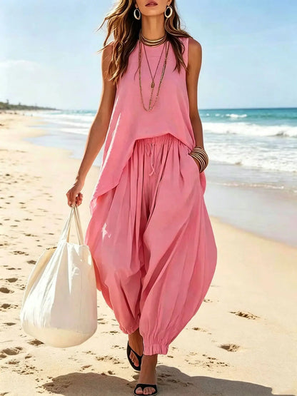 Arielle Lantern Sleeve Two-Piece Matching Set