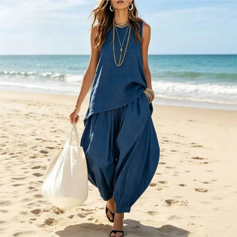 Arielle Lantern Sleeve Two-Piece Matching Set