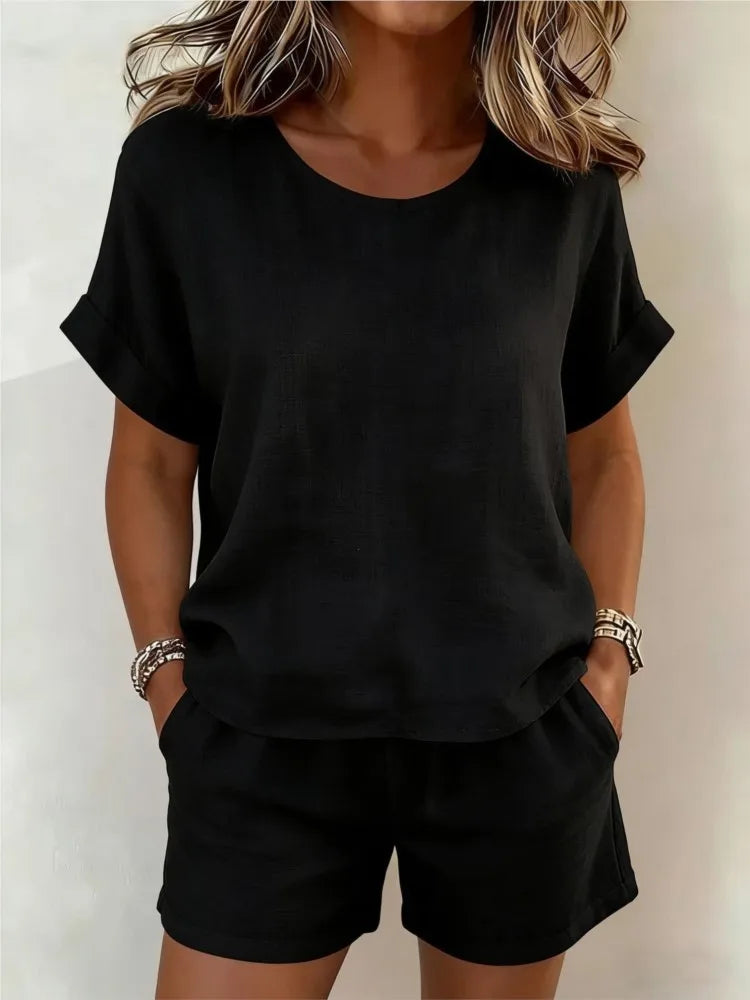 Nadia Casual Two-Piece Shorts Set
