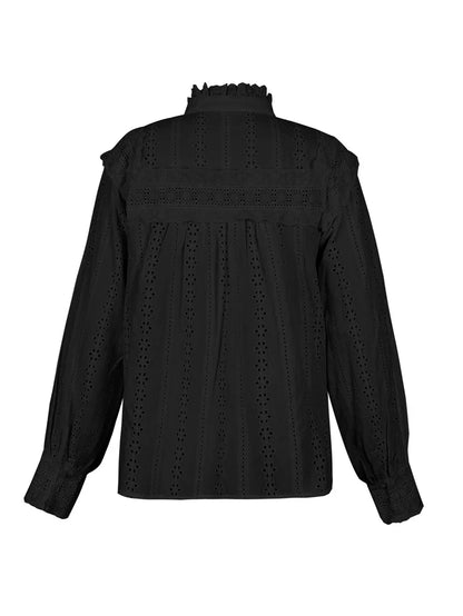 Elena Eyelet Embroidered Long Sleeve Blouse