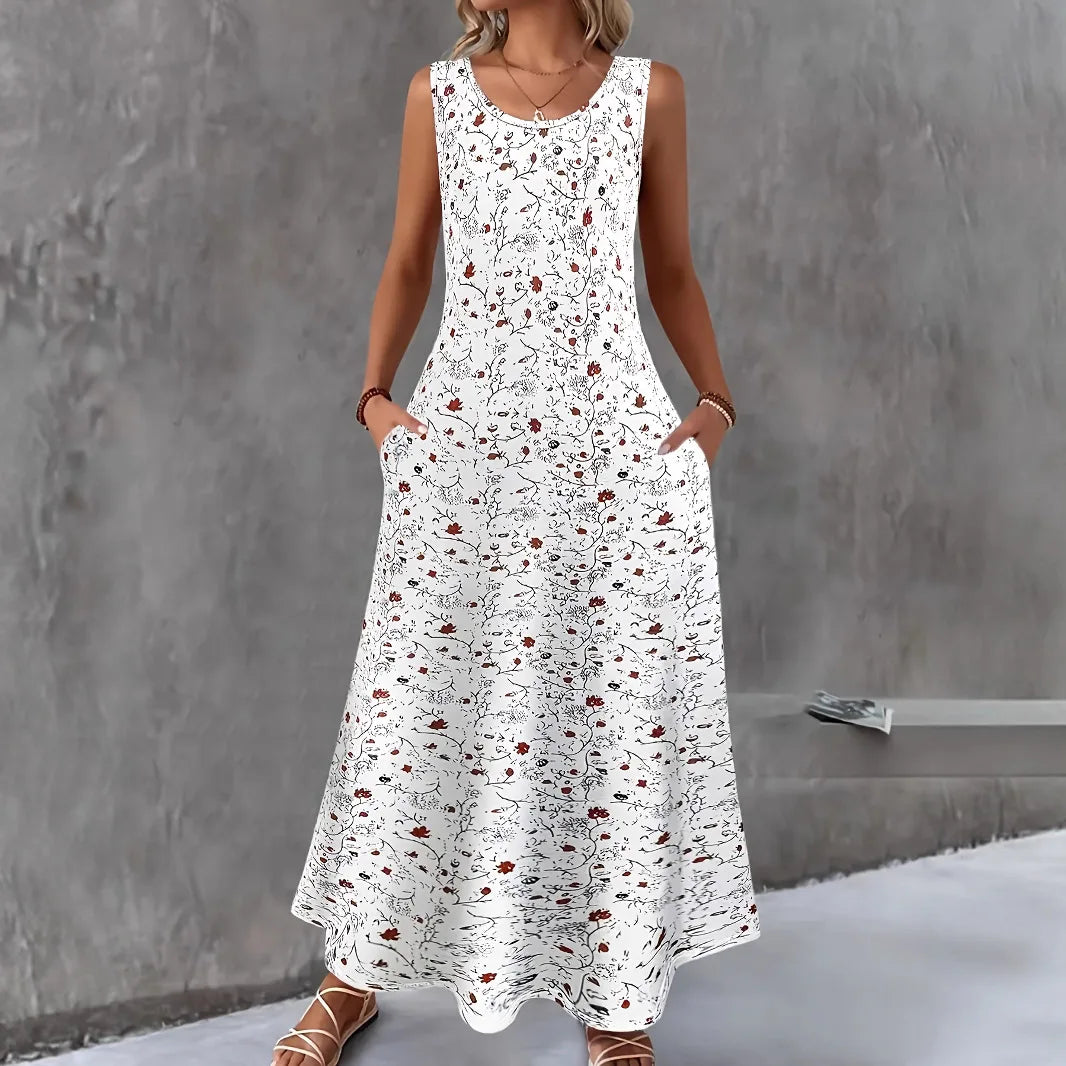Nola Boho Floral Pocket Maxi Dress