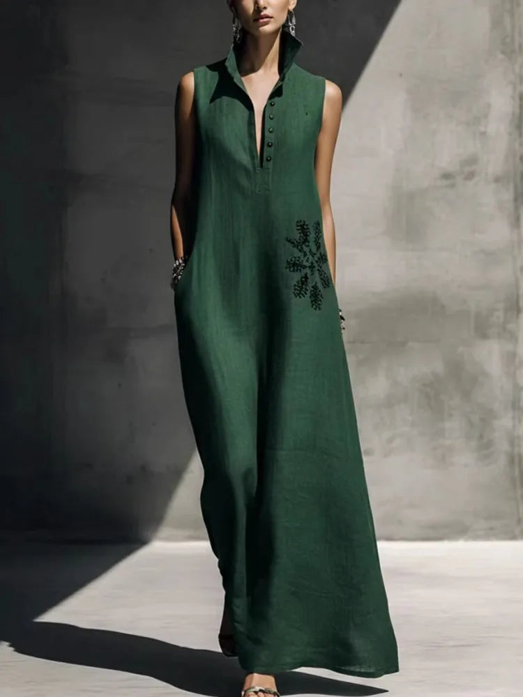 Estelle Embroidered Maxi Dress