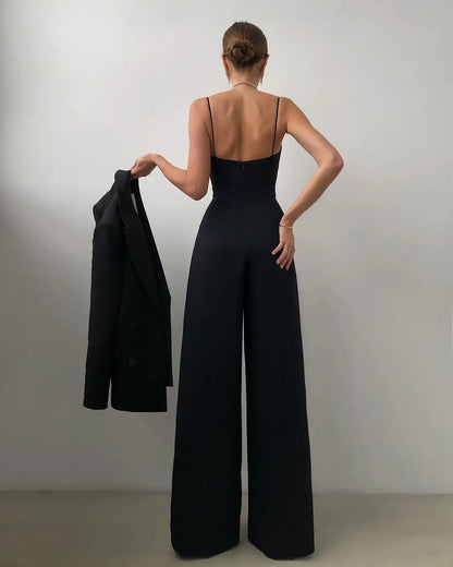 Paloma Sleeveless Wide-Leg Jumpsuit